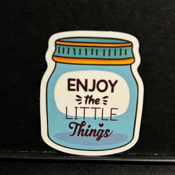 ENJOY THE LITTLE THINGS JAR STICKER - Picture 1 of 1